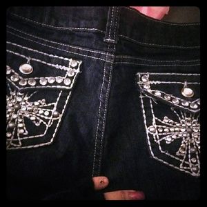 Cross rhinestone jeans size 9
